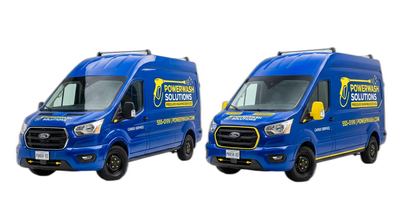 Hard Hydro Commercial Pressure Washing Service Vans Fleet